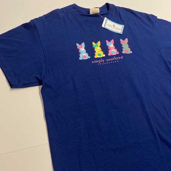 Simply Southern Large Easter Vibes Cotton Graphic Tee Shirt New D31 - Picture 7 of 13